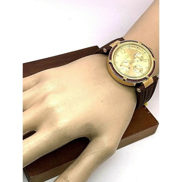 Invicta Women\'s Watch 29138 Bolt Gold Tone Dial Brown Rubber Strap Quart… main image 9